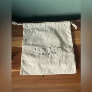 Pom Pom London Ivory Dust Bag 11.5"x13.5” Handbang Cover